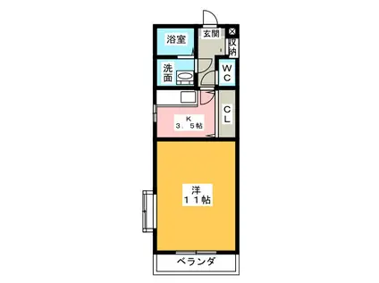 リアライズ掛川III(1K/4階)の間取り写真