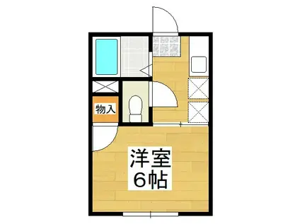 カーサ・ユベントス(1K/1階)の間取り写真