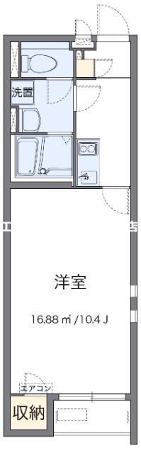 クレイノシャイン(1K/2階)の間取り写真
