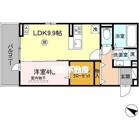 メゾンベール(1LDK/3階)の間取り写真