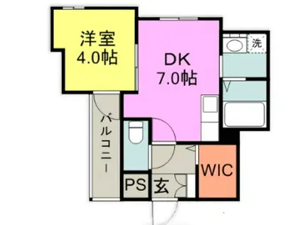 CHERIM西鉄久留米駅前(1DK/1階)の間取り写真