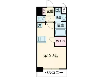 プレサンス新神戸駅前(ワンルーム/6階)の間取り写真