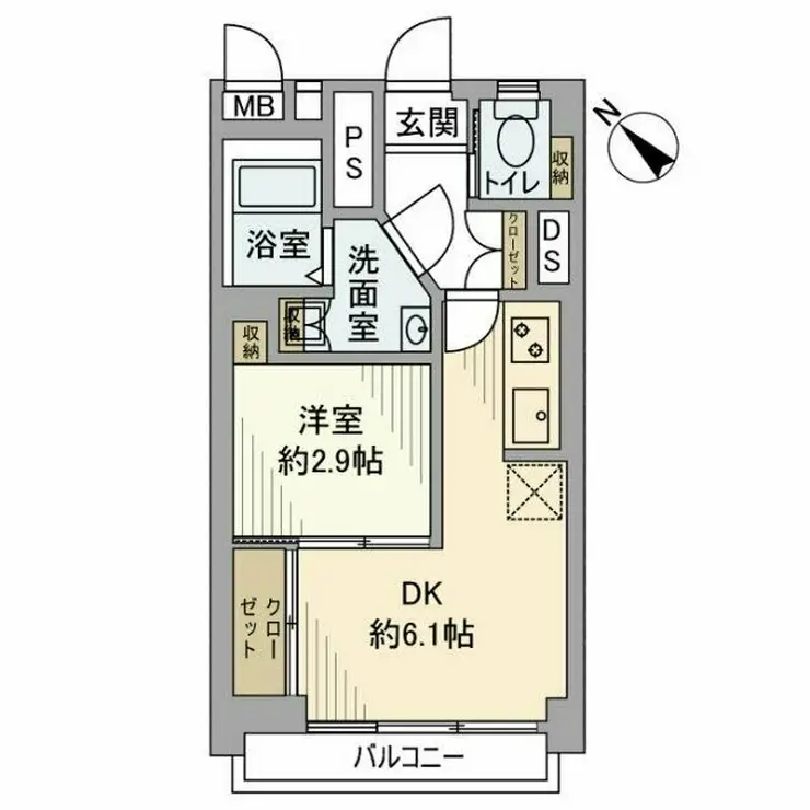 シャンボール都立大 4階階 間取り