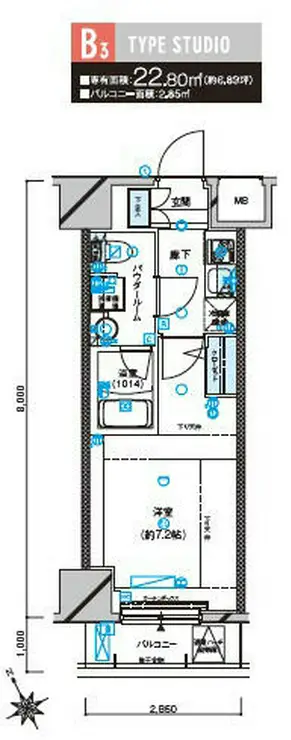 メインステージ立川 2階階 間取り