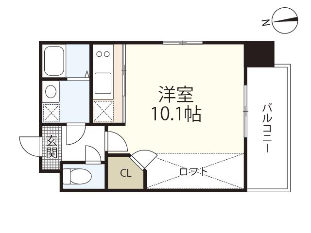 GRANXIA井口(ワンルーム/11階)の間取り写真