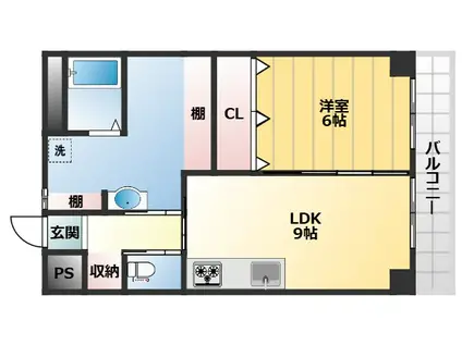 アイワステーションビルIII号館(1LDK/1階)の間取り写真