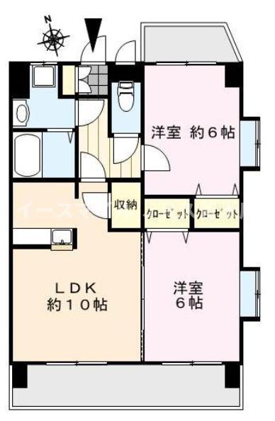 コア・フォレスタ(2LDK/1階)の間取り写真