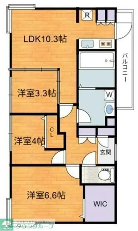 サンライト狛江 2階階 間取り