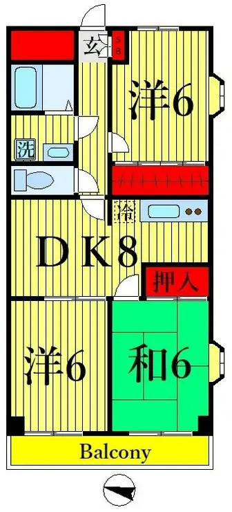 メゾン・リヴィエール 3階階 間取り