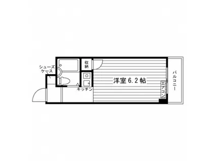 天王寺学生会館(ワンルーム/7階)の間取り写真