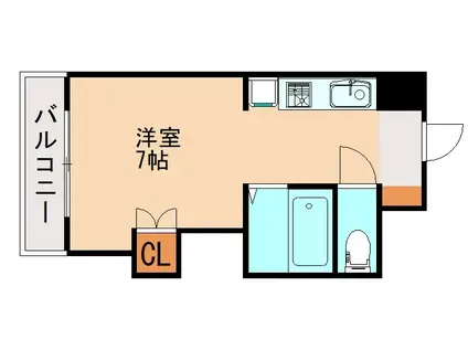 ジュネスハイム(ワンルーム/3階)の間取り写真