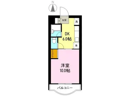 アルビレオ(1DK/1階)の間取り写真