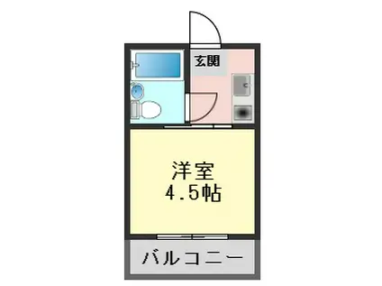 小松川マンション(1K/2階)の間取り写真