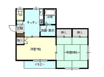 ウエルトMK(2K/2階)の間取り写真