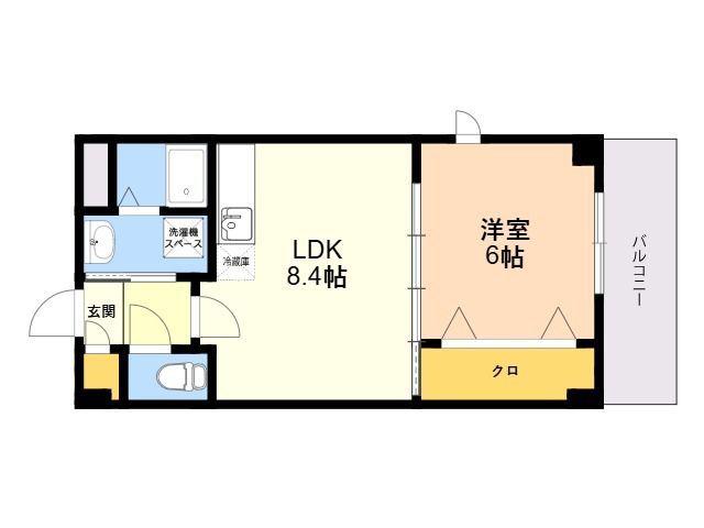 地下鉄七隈線 野芥駅 徒歩3分 3階建 築1年(1LDK/3階)の間取り写真