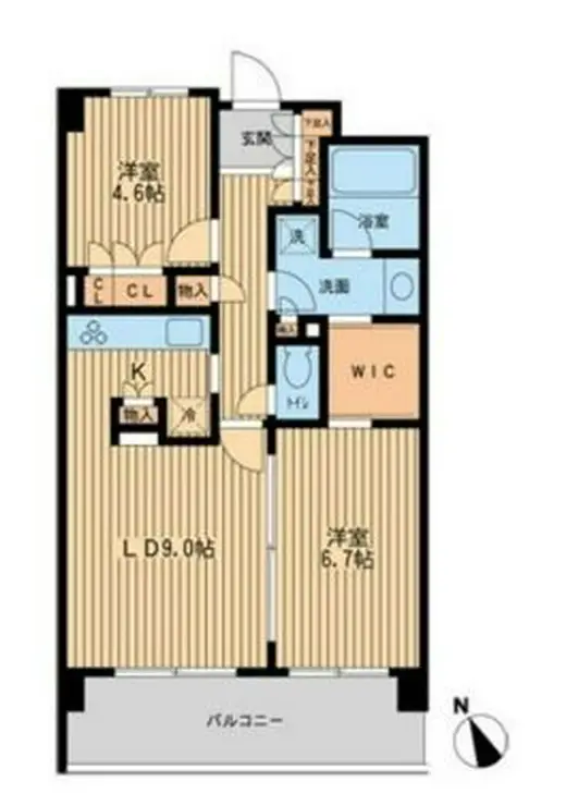 HF若林公園レジデンス 4階階 間取り
