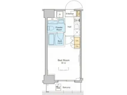 プラウドフラット両国(1K/11階)の間取り写真