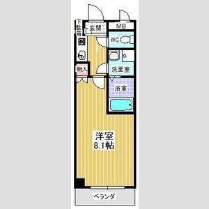 アベニール佃(1K/2階)の間取り写真