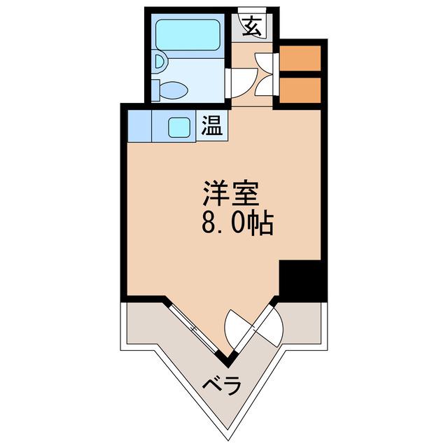 栄マンションS棟(ワンルーム/11階)の間取り写真