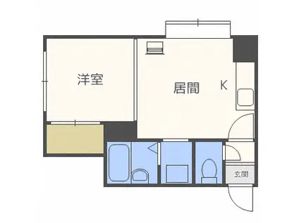 セントラルハイム(1DK/2階)の間取り写真