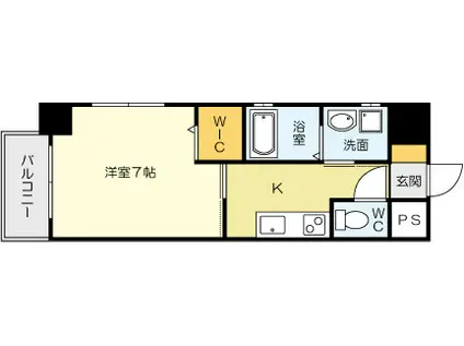 SUGAR PARK(1K/4階)の間取り写真