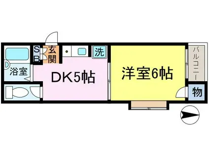 レーベンスガーデン(1DK/3階)の間取り写真