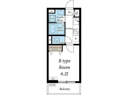 リブリ・POPO(1K/2階)の間取り写真