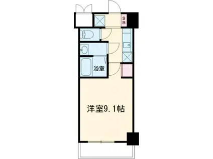 S-RESIDENCE堺BLAZE(1K/13階)の間取り写真