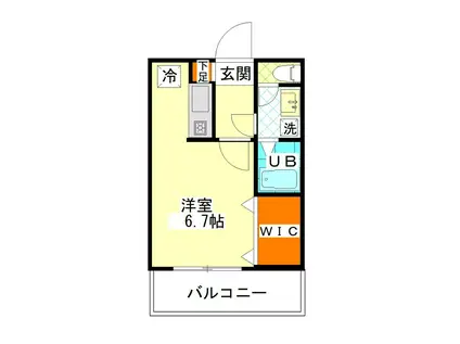 エリタージュ(ワンルーム/3階)の間取り写真