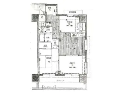 ロイヤルプラザ浅草(3DK/12階)の間取り写真