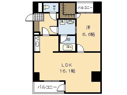 TRH SOPHIA(1LDK/7階)の間取り写真