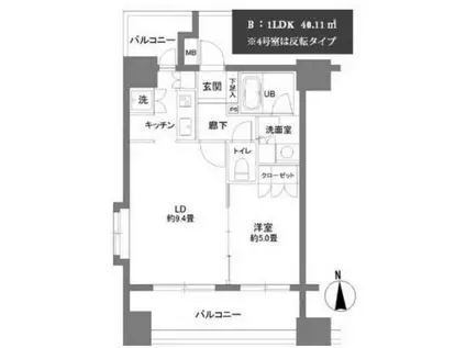 カスタリア森下(1LDK/8階)の間取り写真