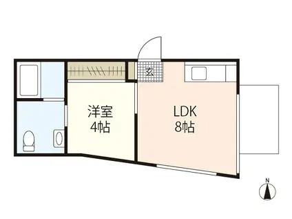 リバティ三篠(1LDK/6階)の間取り写真