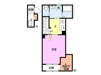 NEO-ANES(1K/2階)の間取り写真