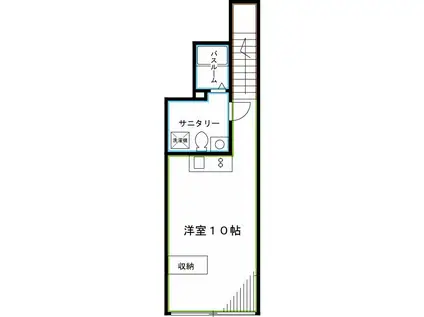 COCOON.N(ワンルーム/2階)の間取り写真