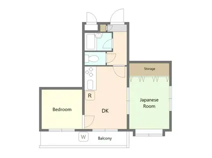 ハイタウン南馬込(1DK/1階)の間取り写真