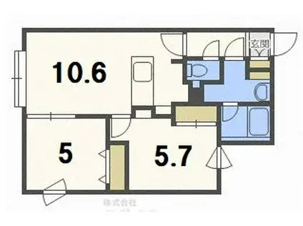 ネクストワン(2LDK/3階)の間取り写真