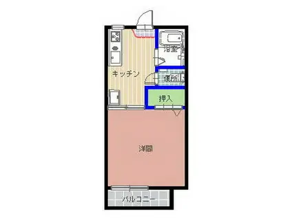 アネックスアライ(1K/2階)の間取り写真