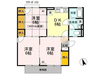 セジュール昴 A(3DK/1階)の間取り写真