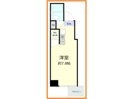 ハイツ芝大門(ワンルーム/7階)の間取り写真