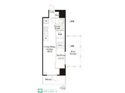 ハーモニーレジデンス東京武蔵関ウエスト SIDE(1LDK/11階)の間取り写真