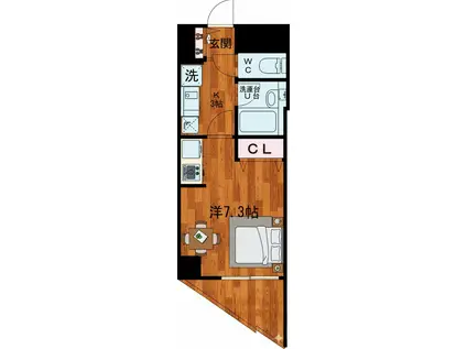 トアロード(1K/2階)の間取り写真