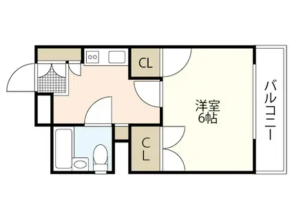 コアビル(1K/3階)の間取り写真