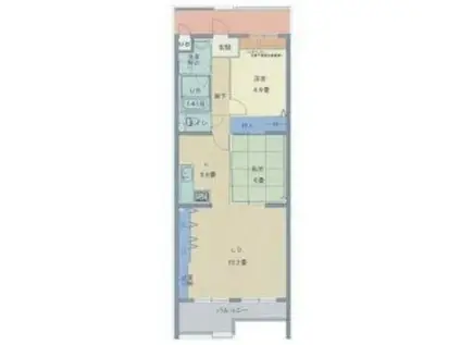 フロレアールII(2LDK/2階)の間取り写真