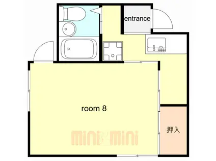 入山文化(1K/1階)の間取り写真