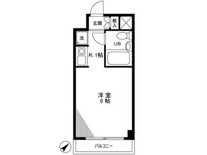 T・Nハイツ(1K/2階)の間取り写真