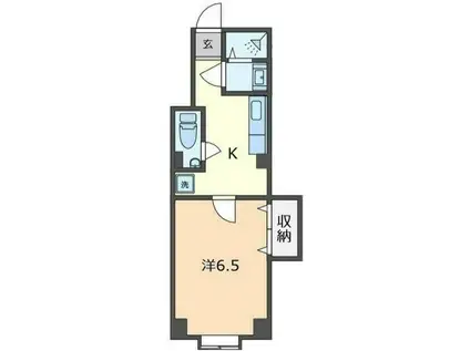 グリーンピア三ツ沢(1K/1階)の間取り写真