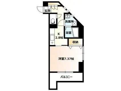 N246 B.L.D(1K/2階)の間取り写真