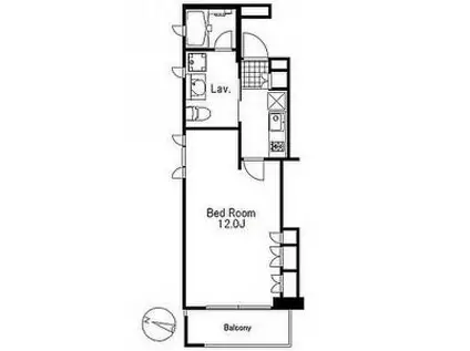フレンシア麻布(1K/3階)の間取り写真