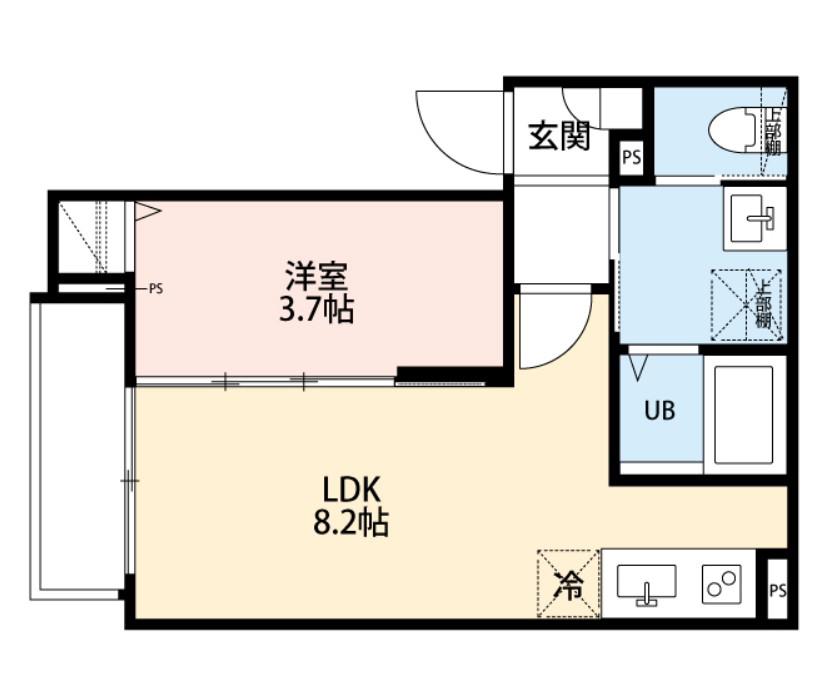 ROBOT HOME 東尾久(1LDK/2階)の間取り写真